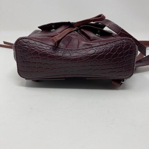 NEW allsaints revolve polly mini croc leather backback main image 6
